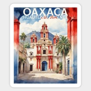 Huautla de Jimenez Oaxaca Mexico Vintage Tourism Travel Sticker